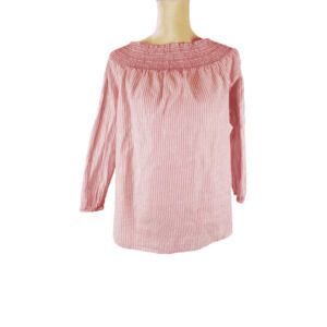 Michael Kors women's pink and white blouse size M
